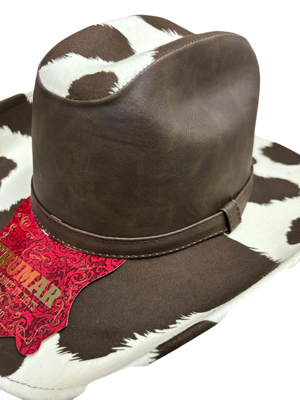 Sombrero Vaquero Modelo Estampado Vaca Vinipiel Trumar Hats