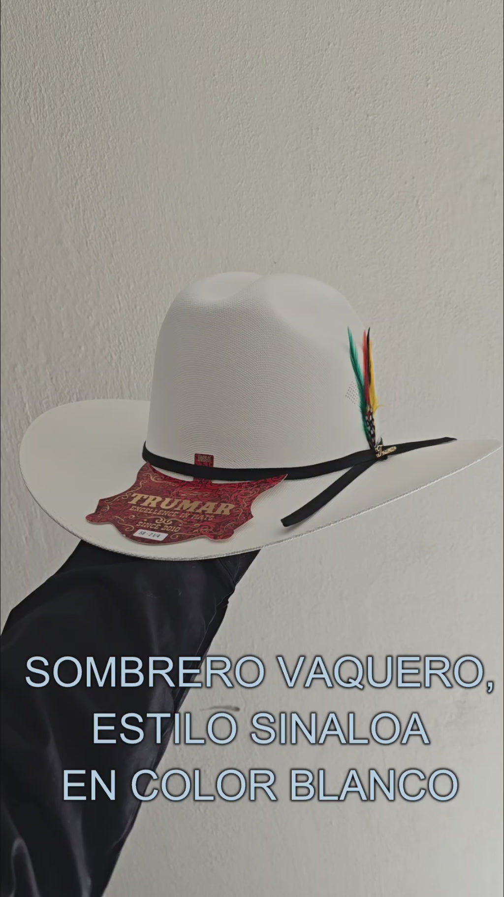Sombrero Vaquero Blanco Tipo Panter Belico 150x Trumar Hats