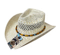 Sombrero Para Playa Twister Bicolor Fresco, Beige Toquilla Mixta Unisex
