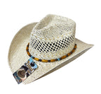 Sombrero Para Playa Twister Bicolor Fresco, Beige Toquilla Mixta Unisex
