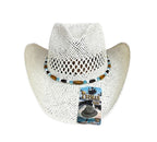Sombrero Para Playa Twister color beige Toquilla color mixto